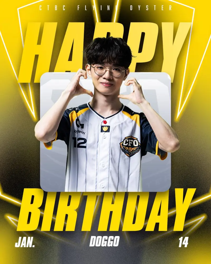 CFO庆祝Doggo生日：期待队长带著牡蛎们继续疯狂收割